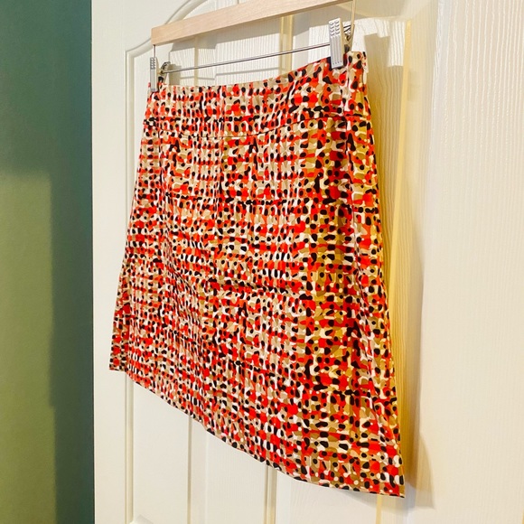 EUC Ann Taylor Patterned A Line Mini Skirt - Picture 4 of 13